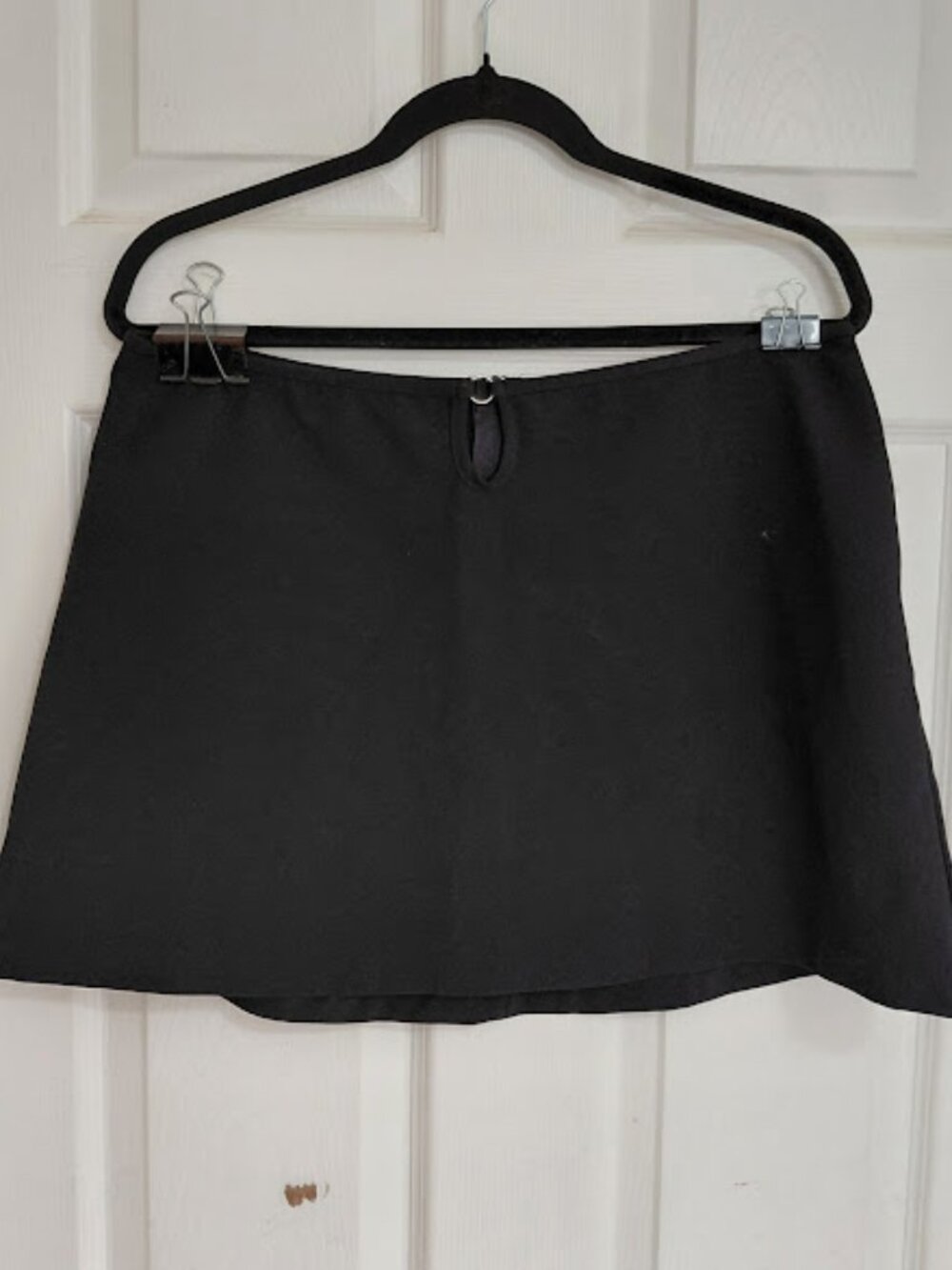 Vintage 90's Y2K Judy Knapp Black Nylon Mini Skirt